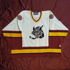 Vintage Chicago Wolves Bauer White IHL Jersey